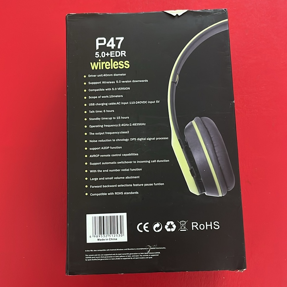 P47 Wireless Headphones  Audifonos Inalambricos Bluetooth Wireless P47 - Picture 3 of 4